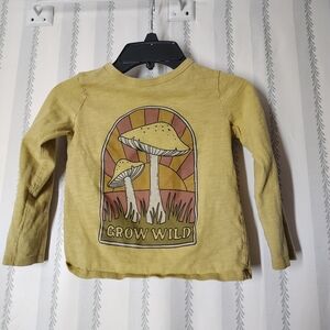 Grow Wild Long Sleeve Kids Tee - Mustard